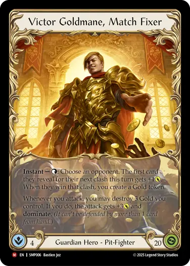 Victor Goldmane, Match Fixer